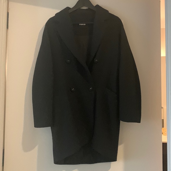 Reformation Jackets & Blazers - Reformation Black Double-Breasted Wool Pea Coat